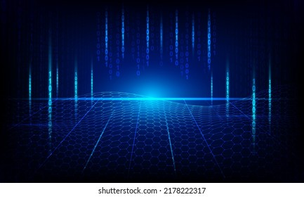 Digital  binary code pattern technology background