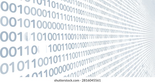 Digital binary code streams receding into a bright white vanishing point Transparent Background - Powered by Shutterstock - Get 15% off with code: PIKWIZARD15