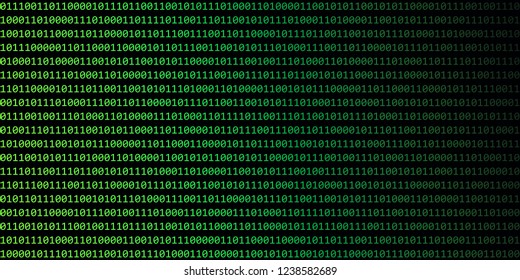 digital binary code web technology background green and black vector illustration EPS10