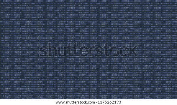 Digital Binary Computer Code Technology Horizontal Stock Vector ...