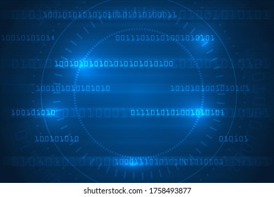 digital binary data and code number technology abstract.