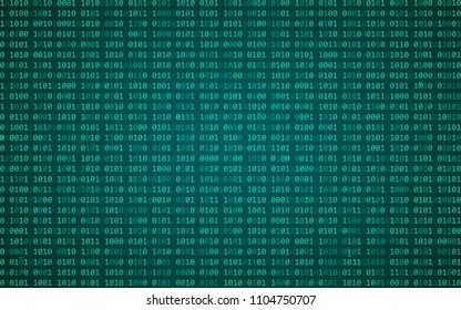 Digital binary data and streaming binary code background. Matrix background with digits 1.0. Vector illustration eps 10