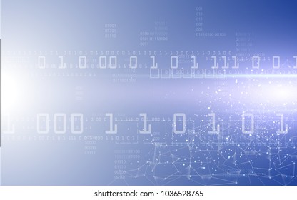 digital binary and polygonal pattern tech networking concept background eps 10 vector