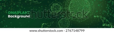 Digital biology background featuring dna plant and organic connections