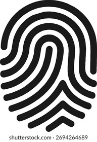 Icono de seguridad de huellas digitales biométricas
