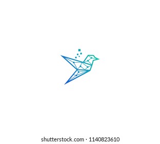 digital bird logo design template