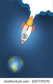 digital bitcoin crypto currency vector background. Bitcoin vector illustration background