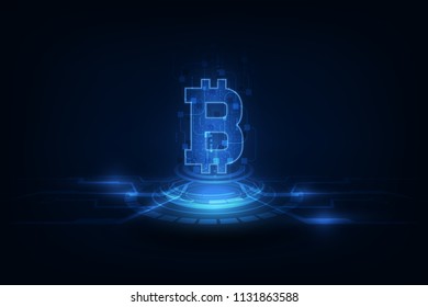 digital bitcoin crypto currency vector background. Bitcoin vector illustration background