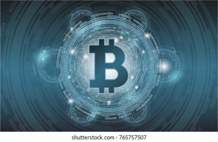 digital bitcoin crypto currency vector background. Bitcoin vector illustration background