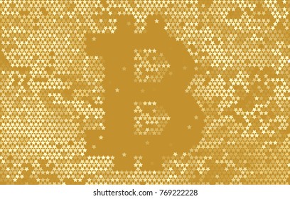 digital bitcoin crypto currency vector background.