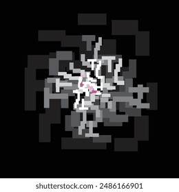 Digital black backround with a kernel of electricity 