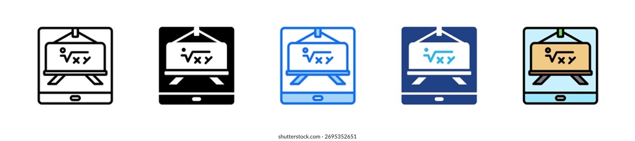 Digitale Blackboard-Symbol Set Multiple Style Collection