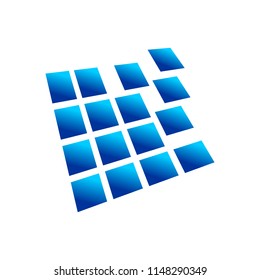 Digital Blocks Prespective 3D Box Symbol Design