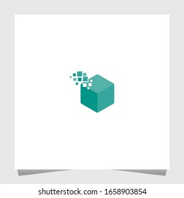 Digital Blue Box Logo Inspirations Template