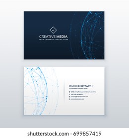 digital blue business card vector design