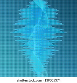 Digital blue equalizer background. Vector illustration.