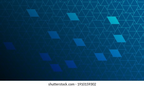 Digital blue geometric abstract background with hexagons vector illustration.