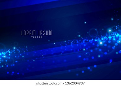digital blue glowing particles technology background