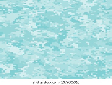 digital blue pixel camouflage