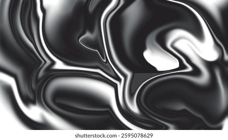 Digital blurred dark gray background with spread liquify flow for design