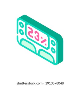 digital body fat meter isometric icon vector. digital body fat meter sign. isolated symbol illustration