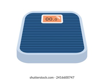 Digital body scales in perspective view. Simple flat illustration.