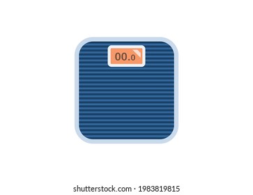 Digital body scales. Simple flat illustration.