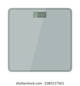 Escala digital de pesaje corporal. Ilustración gráfica divisoria EPS 10 editable aislada en fondo blanco.