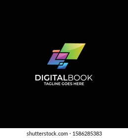 Digital Book Design Illustration Vector Template. Suitable for Creative Industry, Multimedia, entertainment, Educations, Shop, and any related business