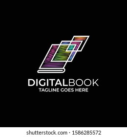 Digital Book Design Illustration Vector Template. Suitable for Creative Industry, Multimedia, entertainment, Educations, Shop, and any related business