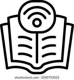 Digital Book Icon. E-book Icon
