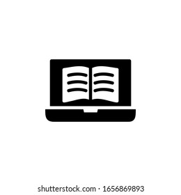 digital book icon. online learning and course icon. Perfect for application, web, logo and presentation template. icon design solid style