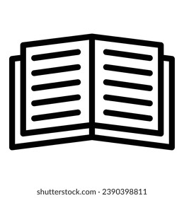 Digital book icon outline vector. Online study. People read