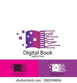 digital book icon vector illustration template design