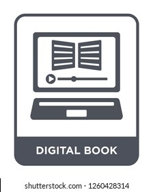 digital book icon vector on white background., digital book simple element illustration