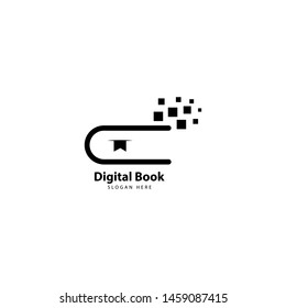 Digital Book Logo design Icon