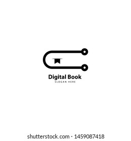 Digital Book Logo design Icon