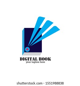 Digital Book logo icon , design vector template