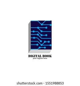 Digital Book logo icon , design vector template