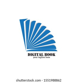 Digital Book logo icon , design vector template