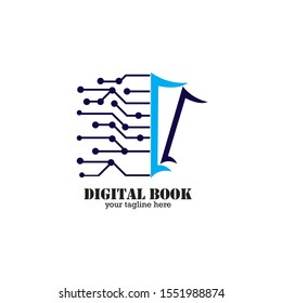 Digital Book logo icon , design vector template