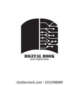 Digital Book logo icon , design vector template