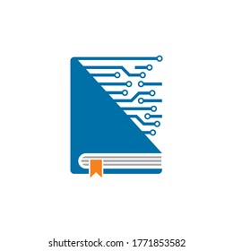 DIGITAL BOOK LOGO , LIBRARY TECH LOGO
