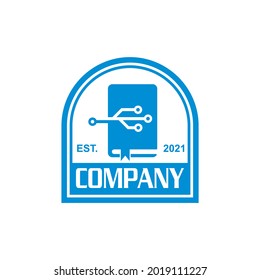 digital book logo , technology logo