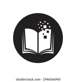 Digital book logo technology vector icon design