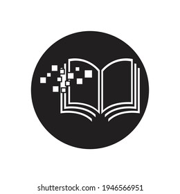 Digital book logo technology vector icon design