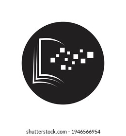 Digital book logo technology vector icon design