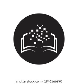 Digital book logo technology vector icon design