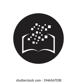 Digital book logo technology vector icon design