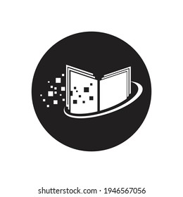 Diseño de icono vectorial de la tecnología del logotipo del libro digital